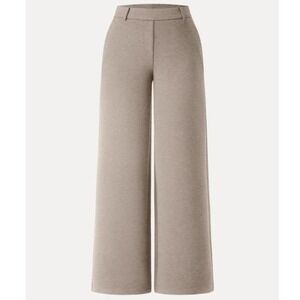 OGL Fuzzluxe Stretchy Mid Rise Straight Leg Pull-on Pant Sz M Heather Taupe Cozy